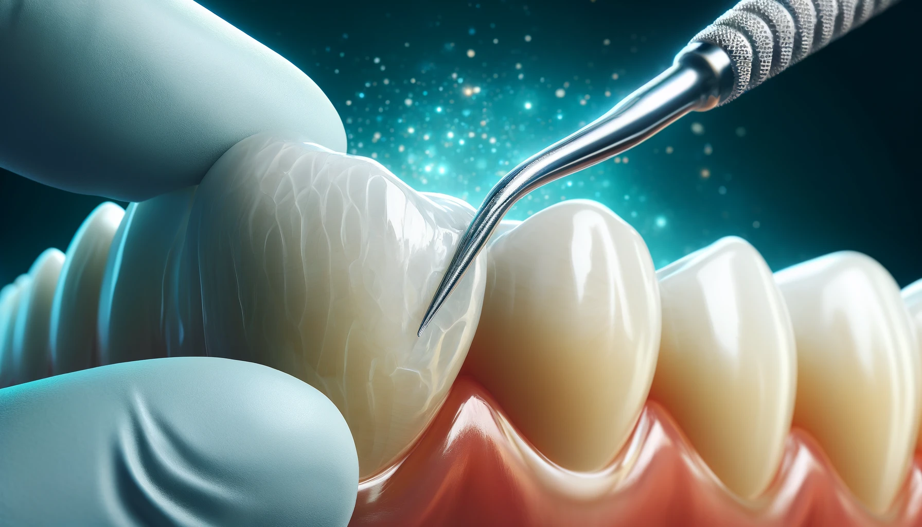 Bilde viser bruk av komposittmaterialer i tannbehandling