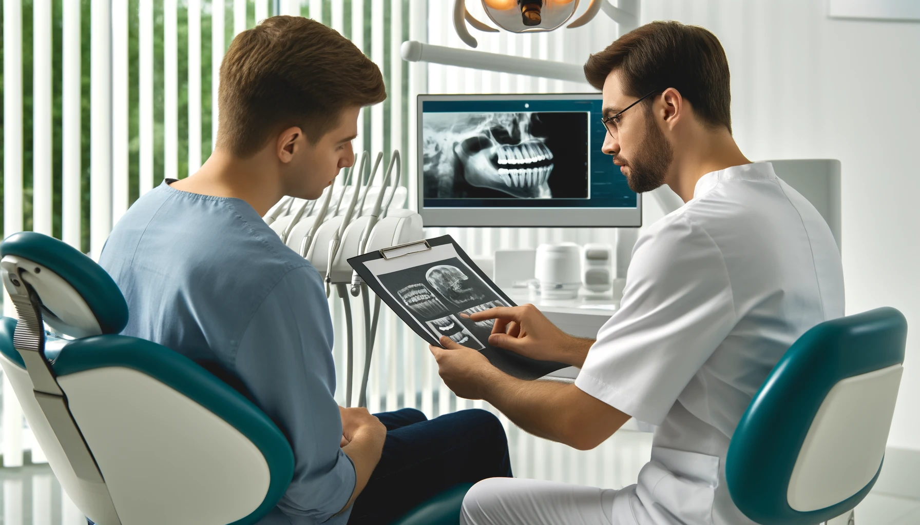 Tannlege lager en tilpasset behandlingsplan for en pasient som vil ha gjennomsiktig tannregulering