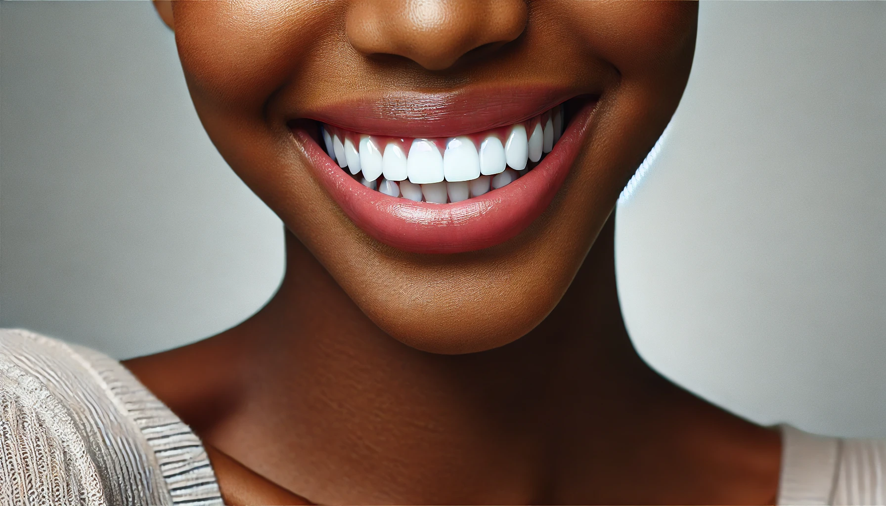 "Front view of a smiling person with a dental bridge, showcasing enhanced appearance."