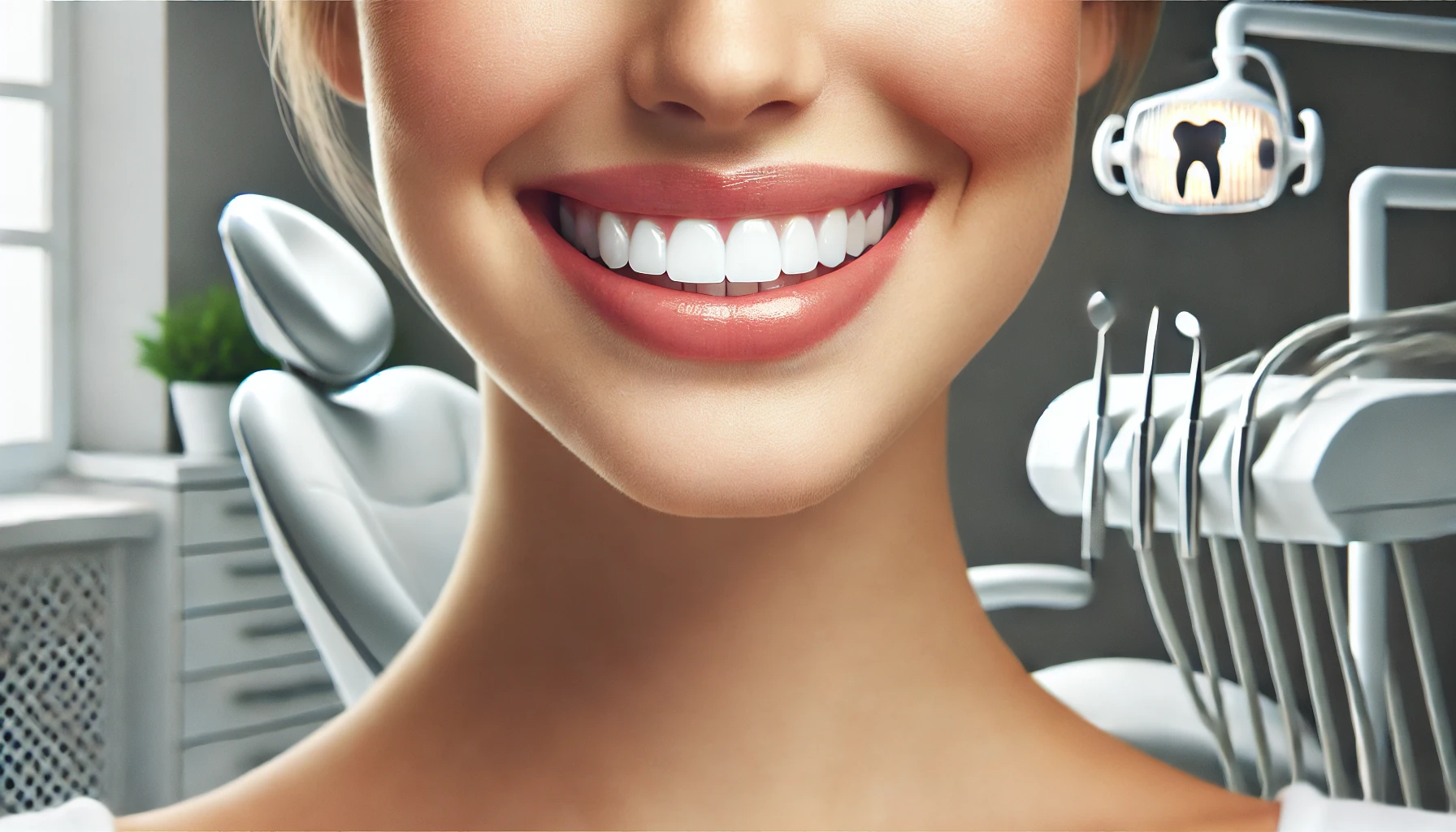 A close-up of a bright, healthy smile with perfectly aligned white teeth, highlighting the long-lasting benefits of cosmetic dentistry."